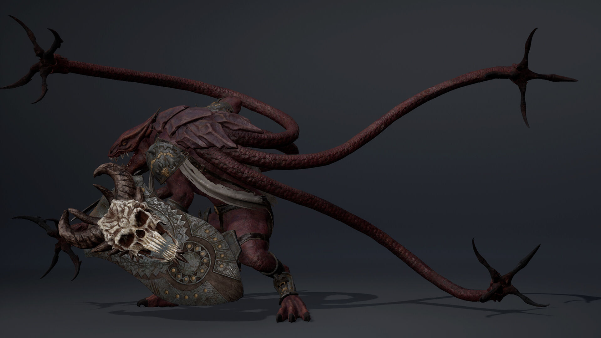 Mist Swordman Tentacle Low-poly 3D model_9