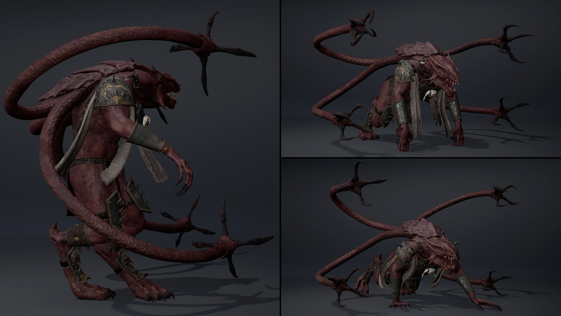 Mist Swordman Tentacle Low-poly 3D model_8