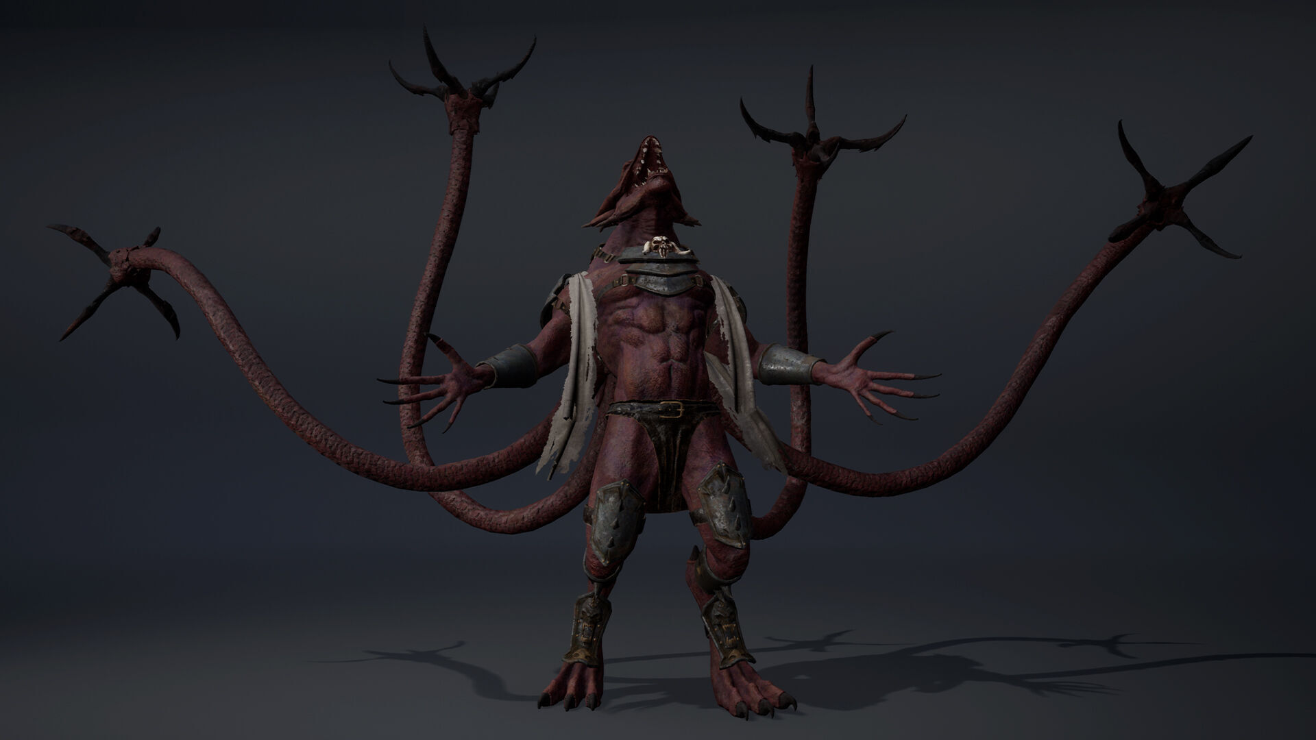 Mist Swordman Tentacle Low-poly 3D model_14