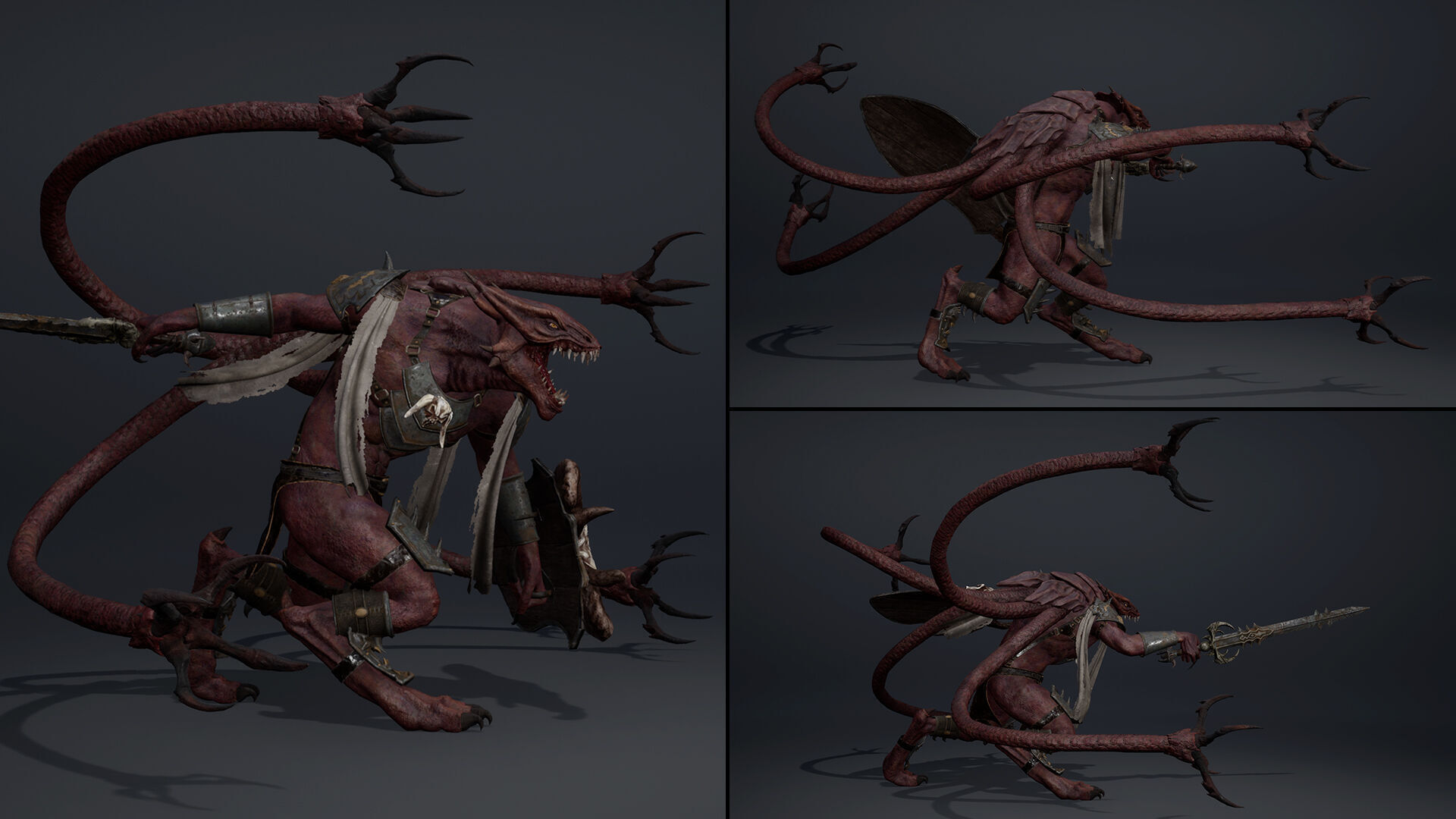 Mist Swordman Tentacle Low-poly 3D model_16