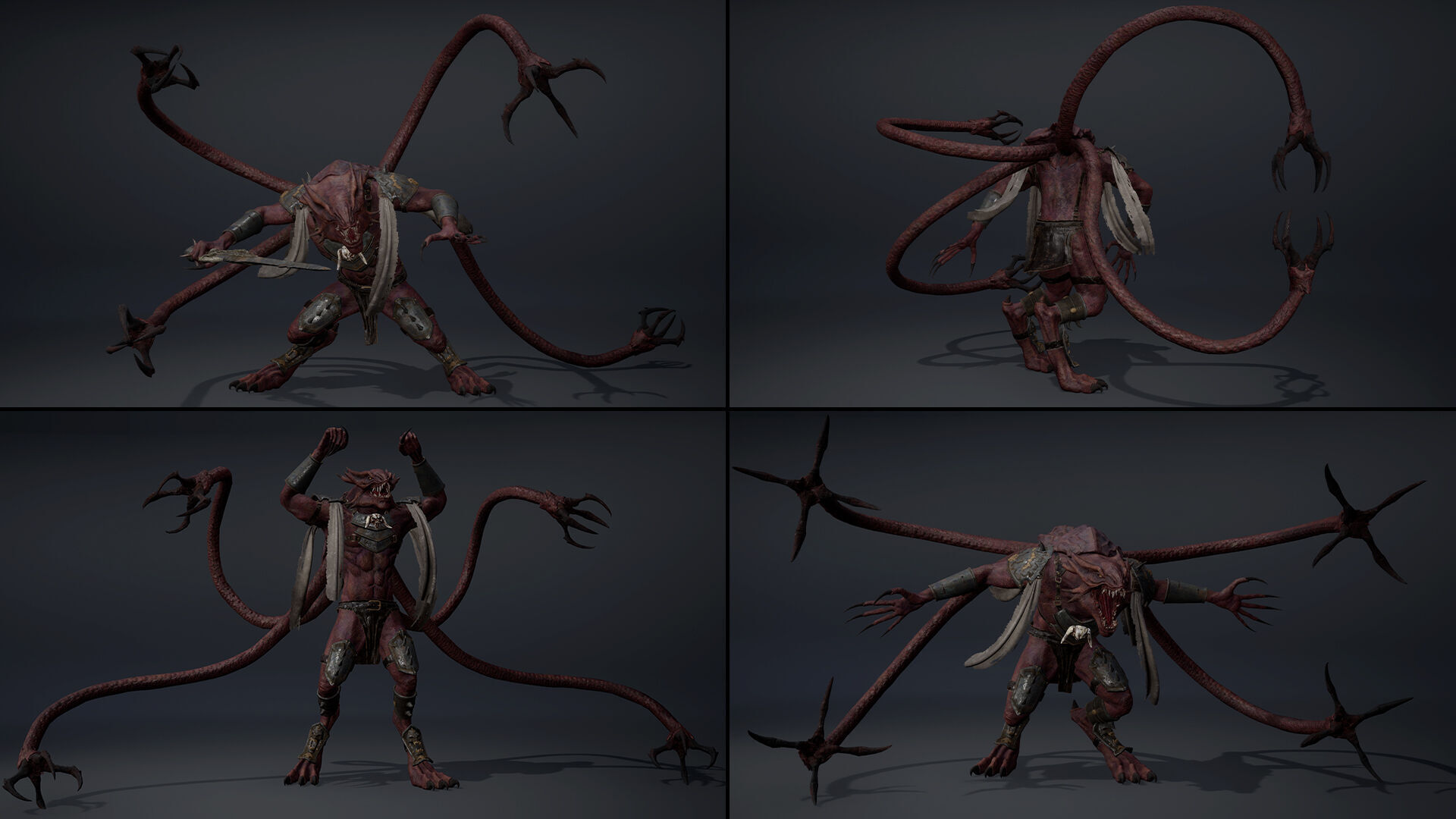 Mist Swordman Tentacle Low-poly 3D model_17