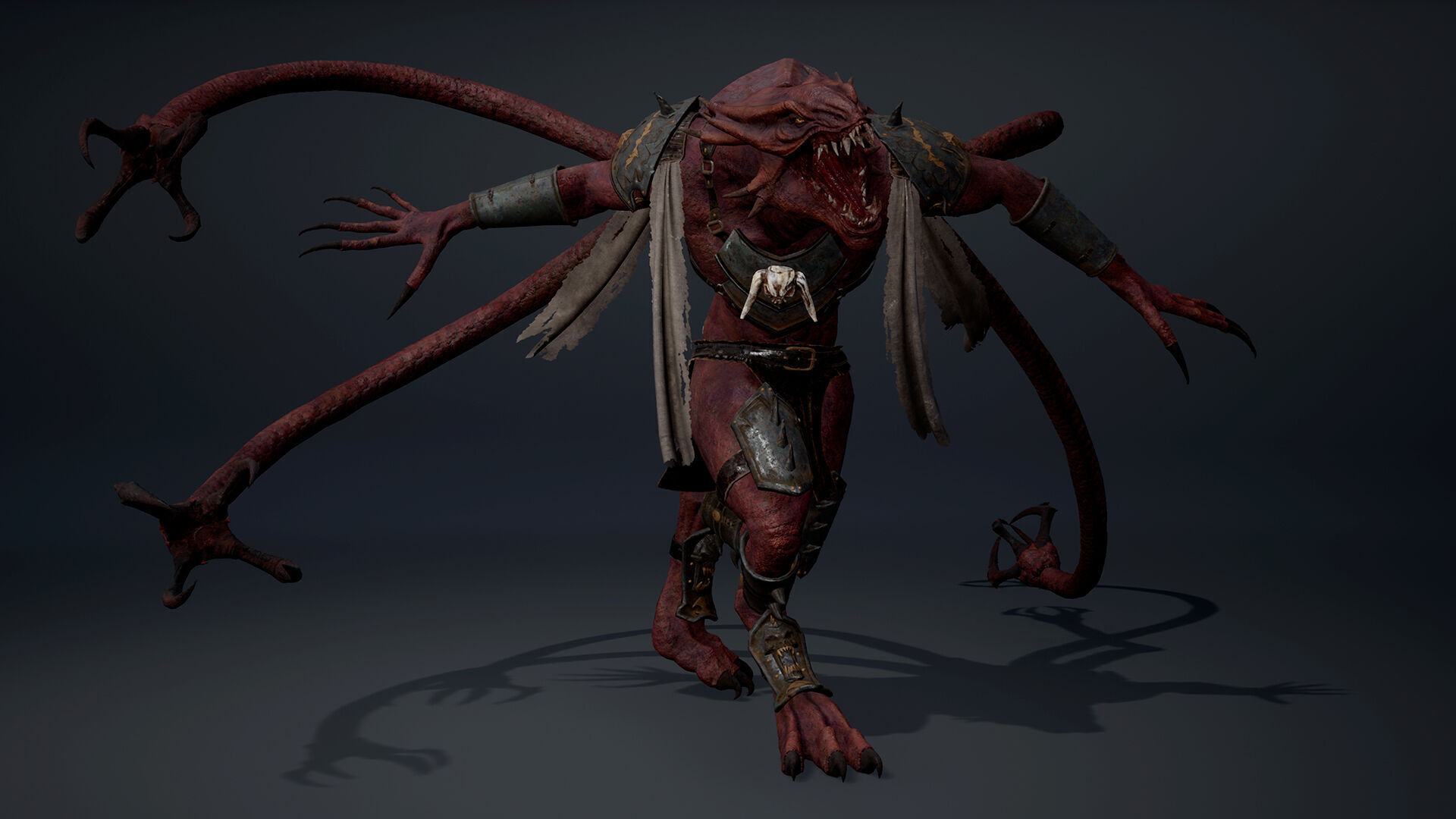 Mist Swordman Tentacle Low-poly 3D model_12