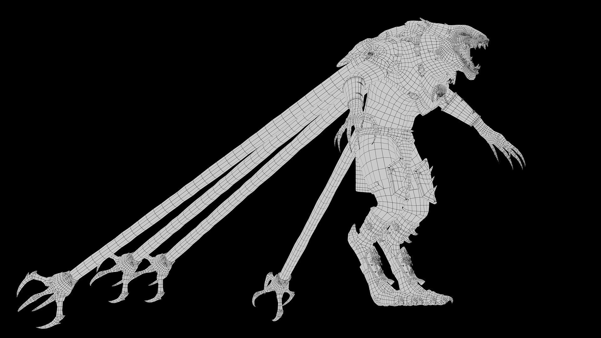 Mist Swordman Tentacle Low-poly 3D model_20