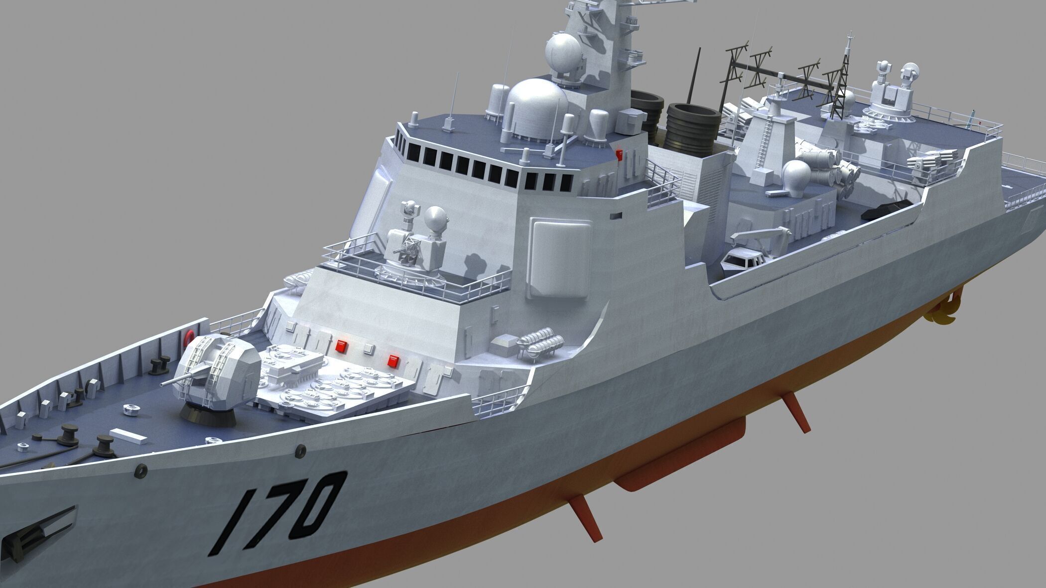 Chinese Navy Type 052C Destroyer 3D model_13