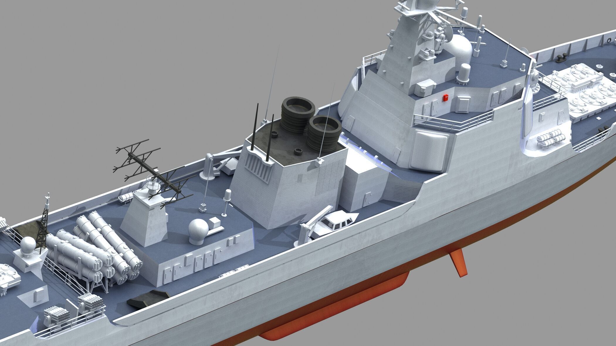 Chinese Navy Type 052C Destroyer 3D model_14