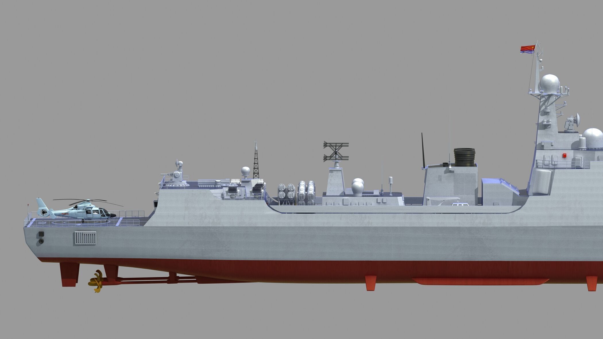 Chinese Navy Type 052C Destroyer 3D model_5