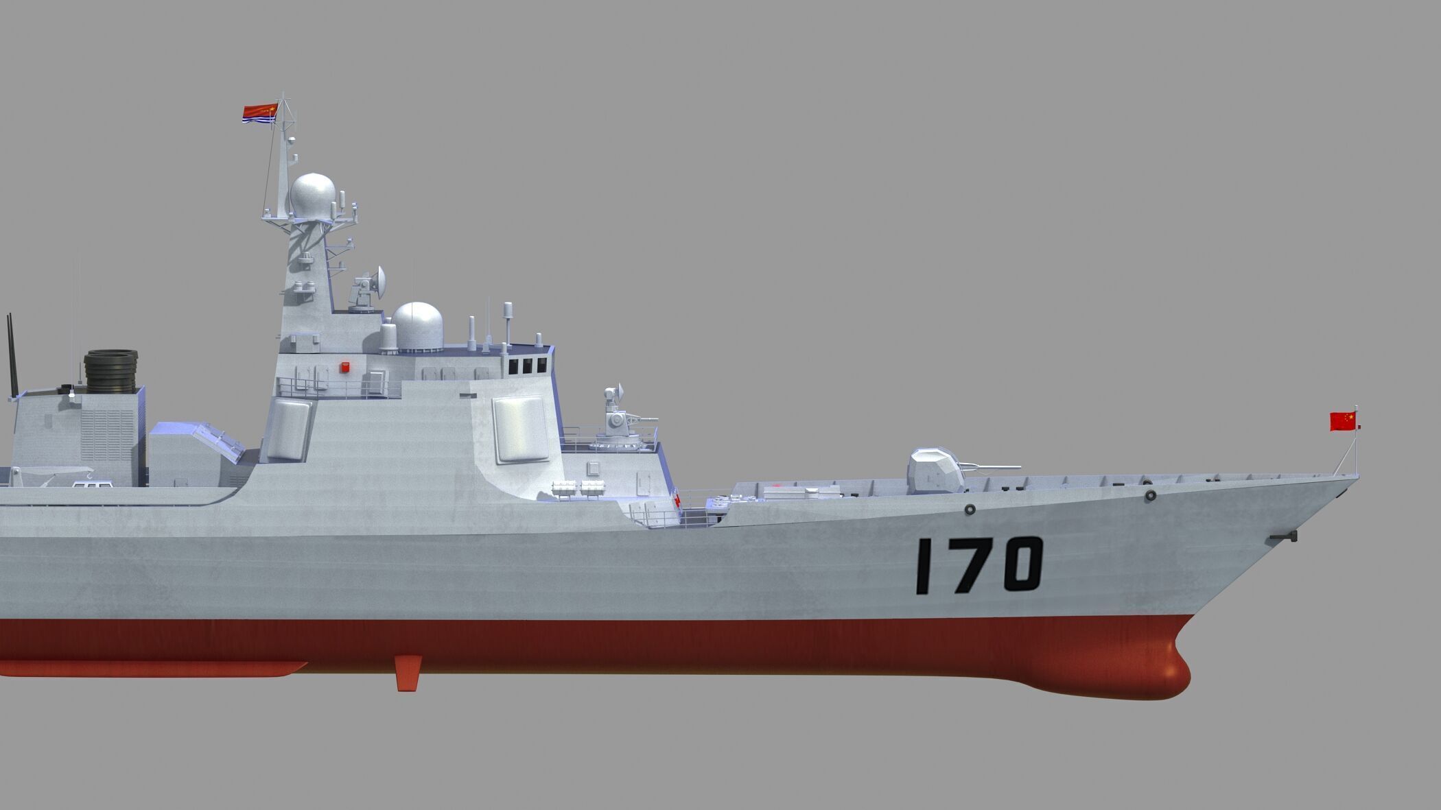 Chinese Navy Type 052C Destroyer 3D model_6