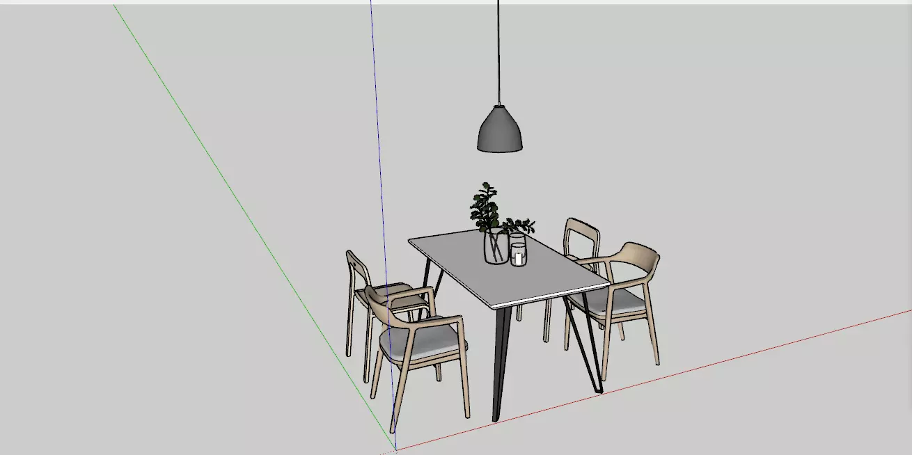 cafe table skp Free 3D print model
