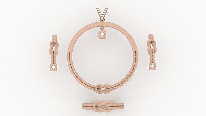 Ring - Pendant - Earring 001 3D print model