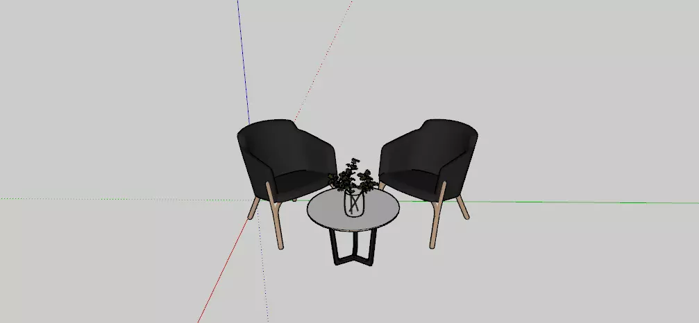 sofa cafe free skp Free 3D print model_0