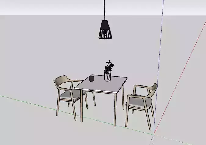 chair and table skp free