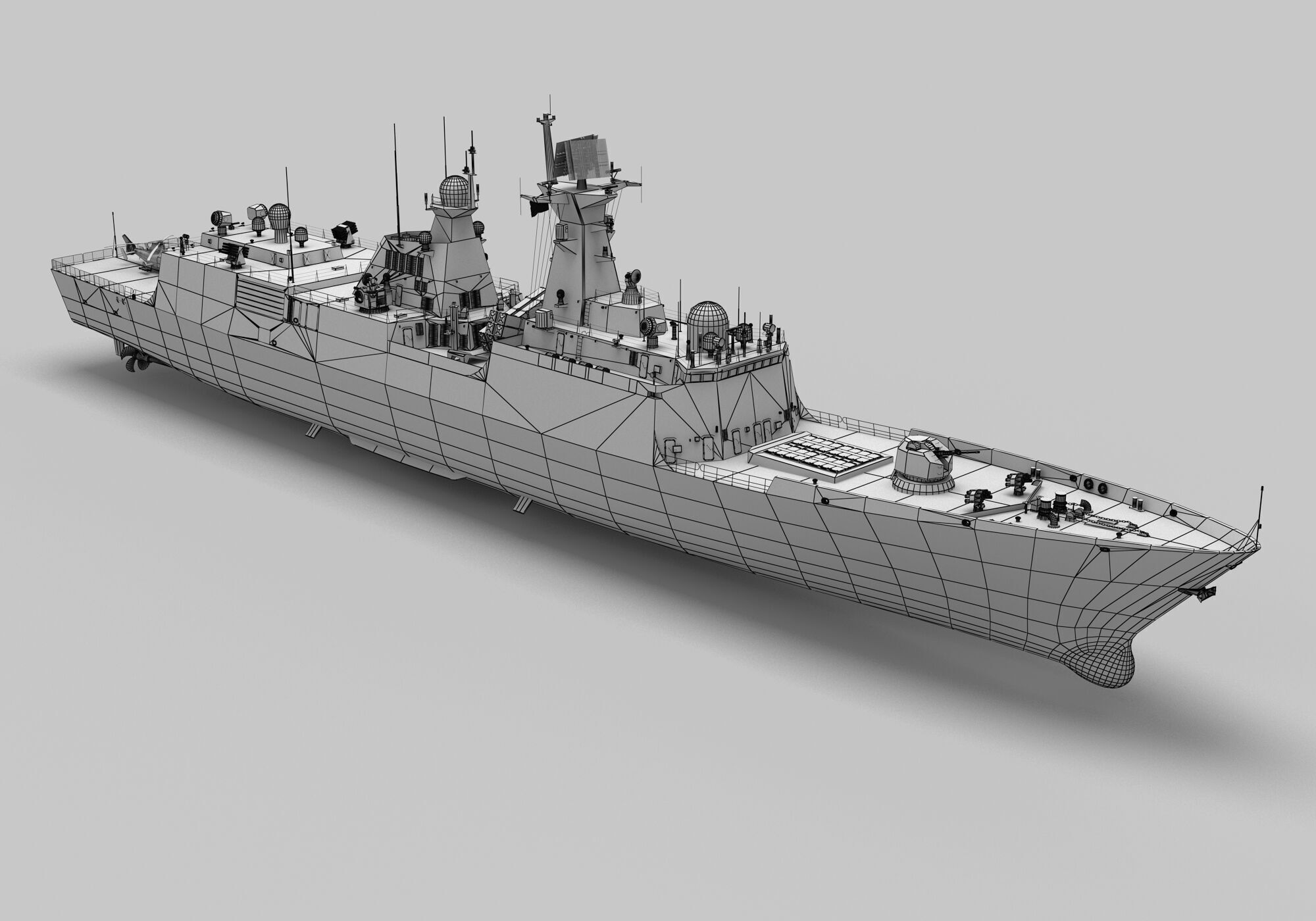 Chinese Navy Type 054A Jiangkai Frigate 3D model_24