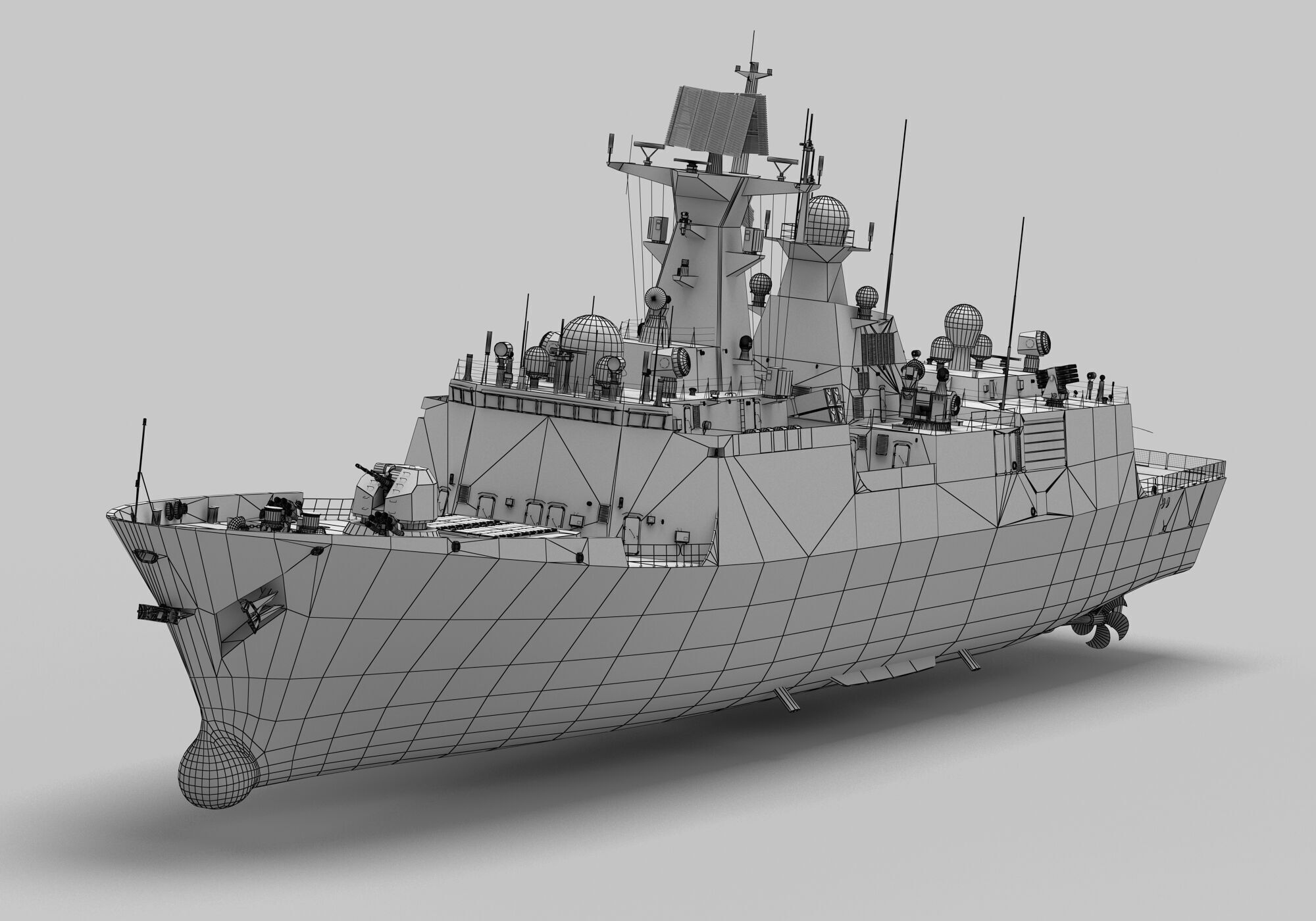 Chinese Navy Type 054A Jiangkai Frigate 3D model_28