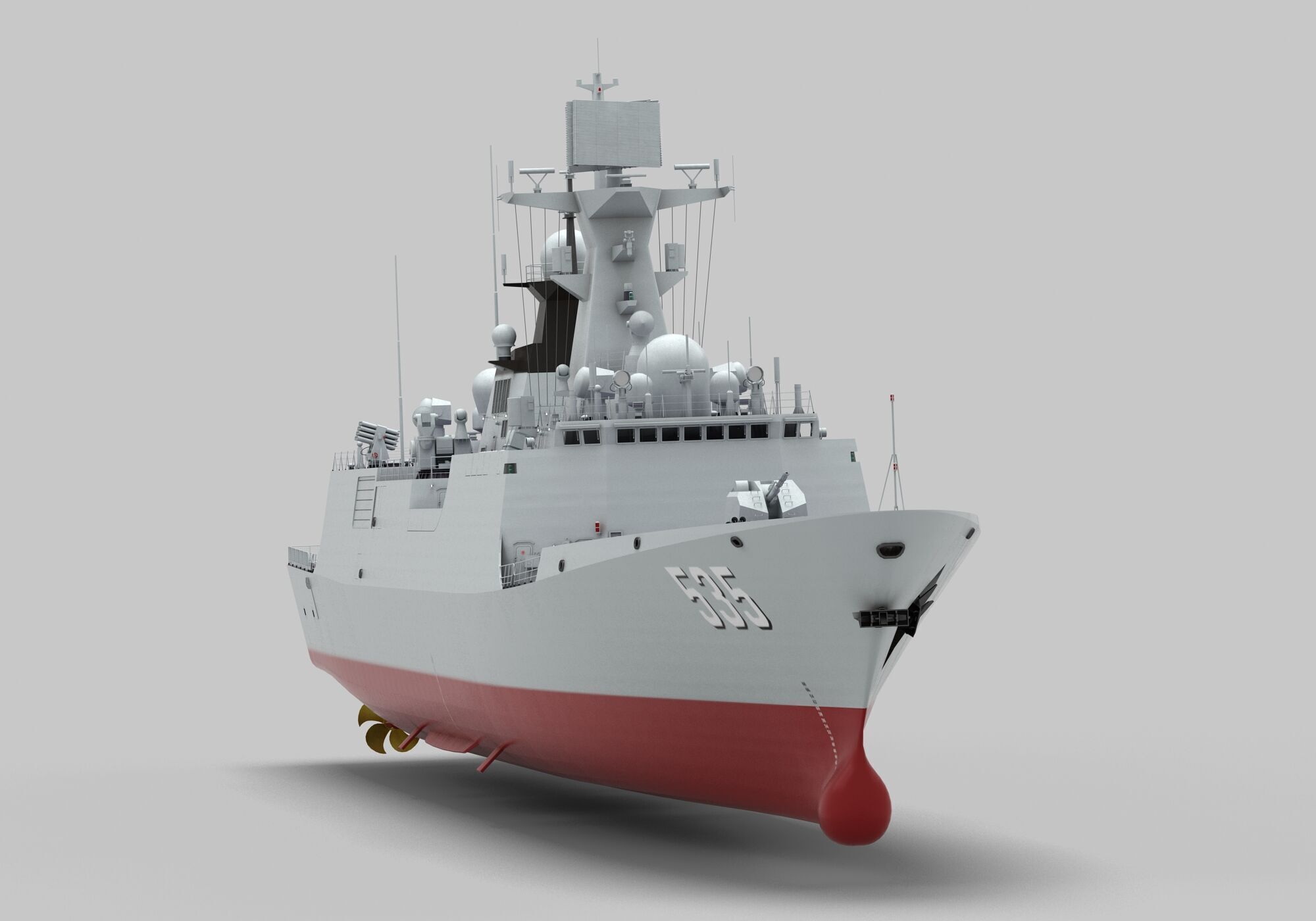 Chinese Navy Type 054A Jiangkai Frigate 3D model_10