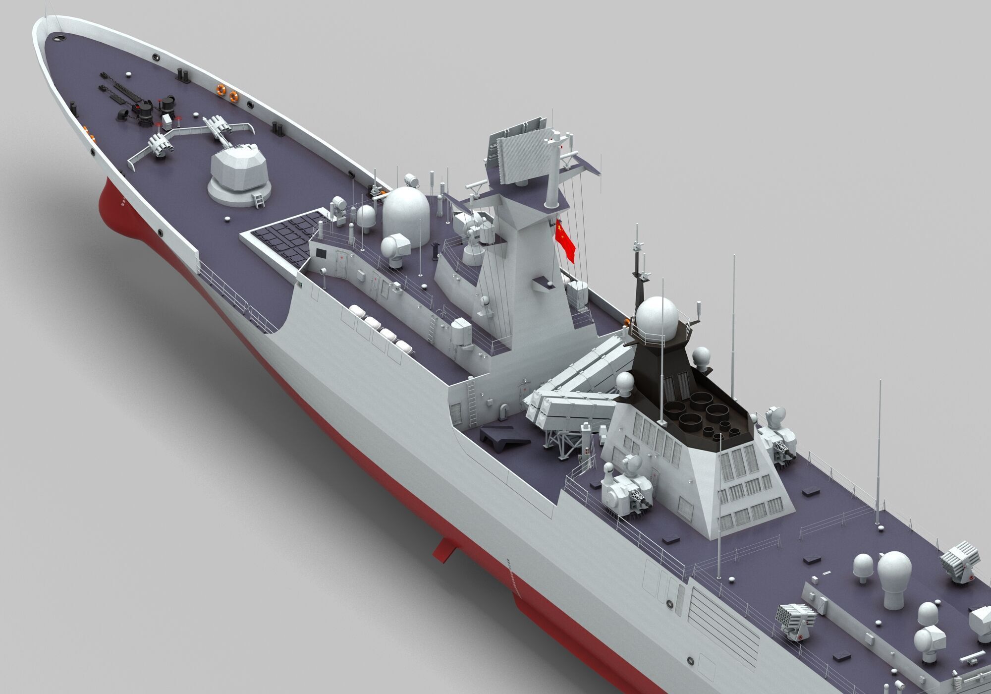 Chinese Navy Type 054A Jiangkai Frigate 3D model_20