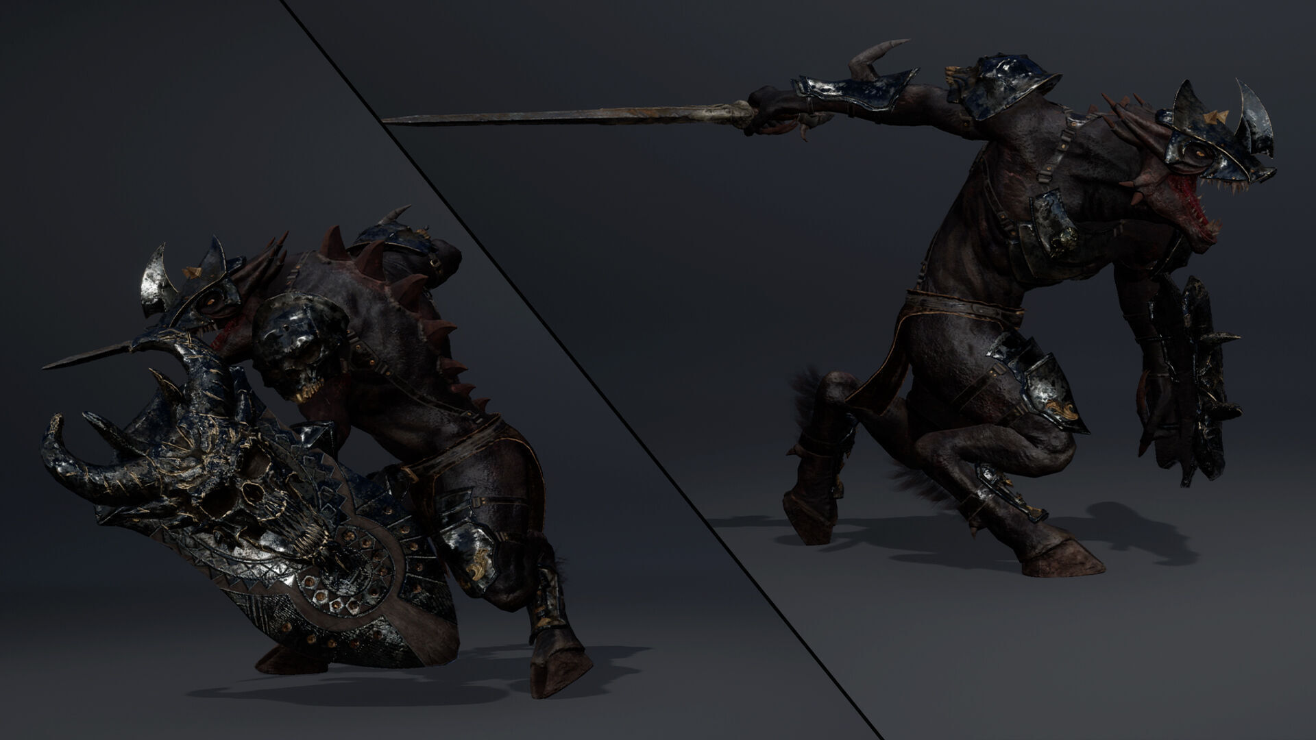 Mist Swordman Arm2 Brutal Low-poly 3D model_7