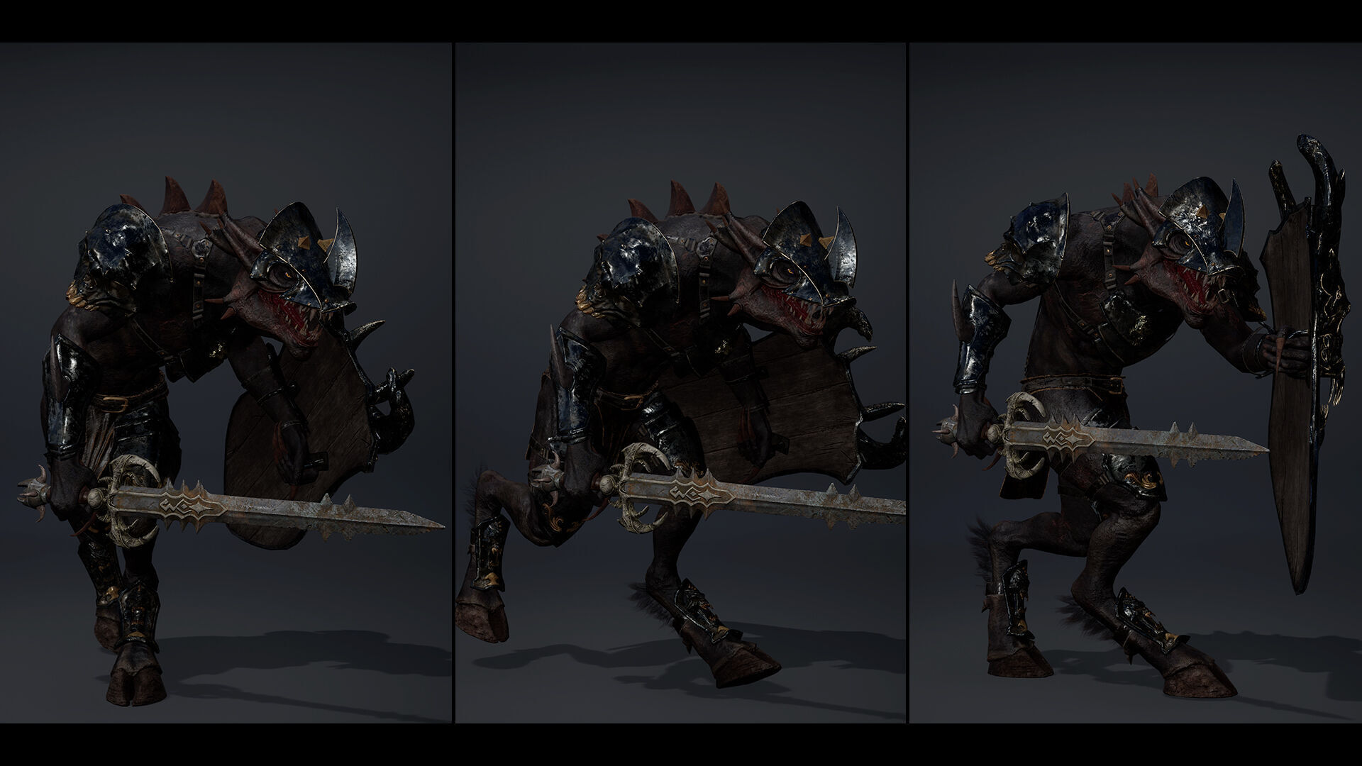 Mist Swordman Arm2 Brutal Low-poly 3D model_12