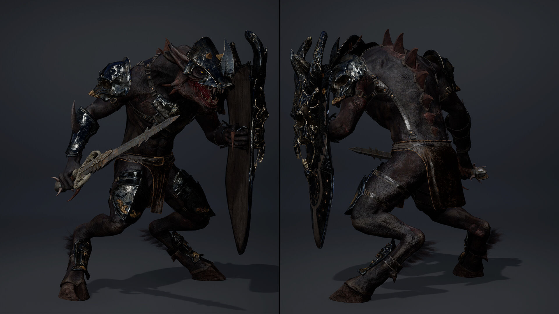 Mist Swordman Arm2 Brutal Low-poly 3D model_6