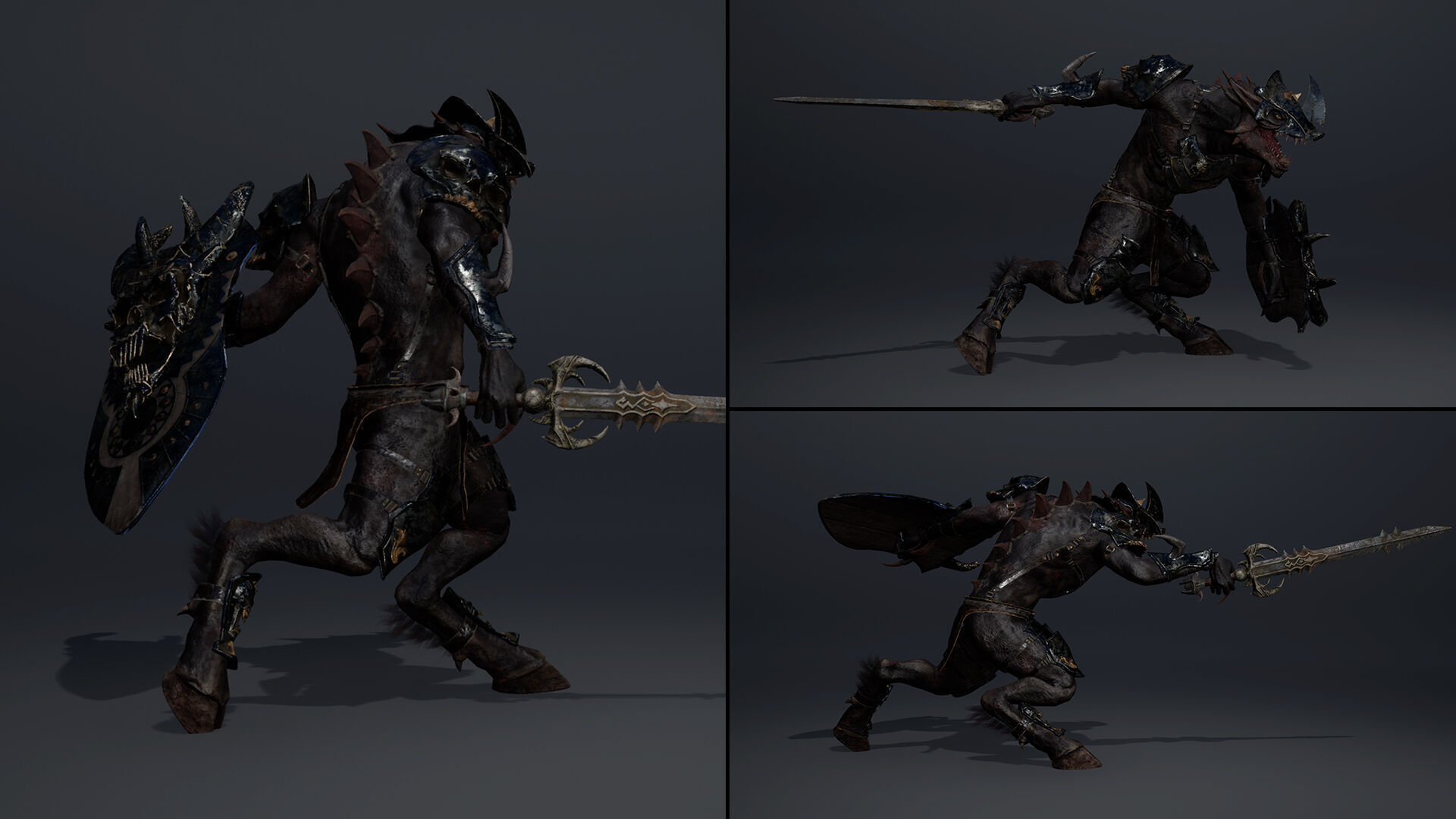 Mist Swordman Arm2 Brutal Low-poly 3D model_8