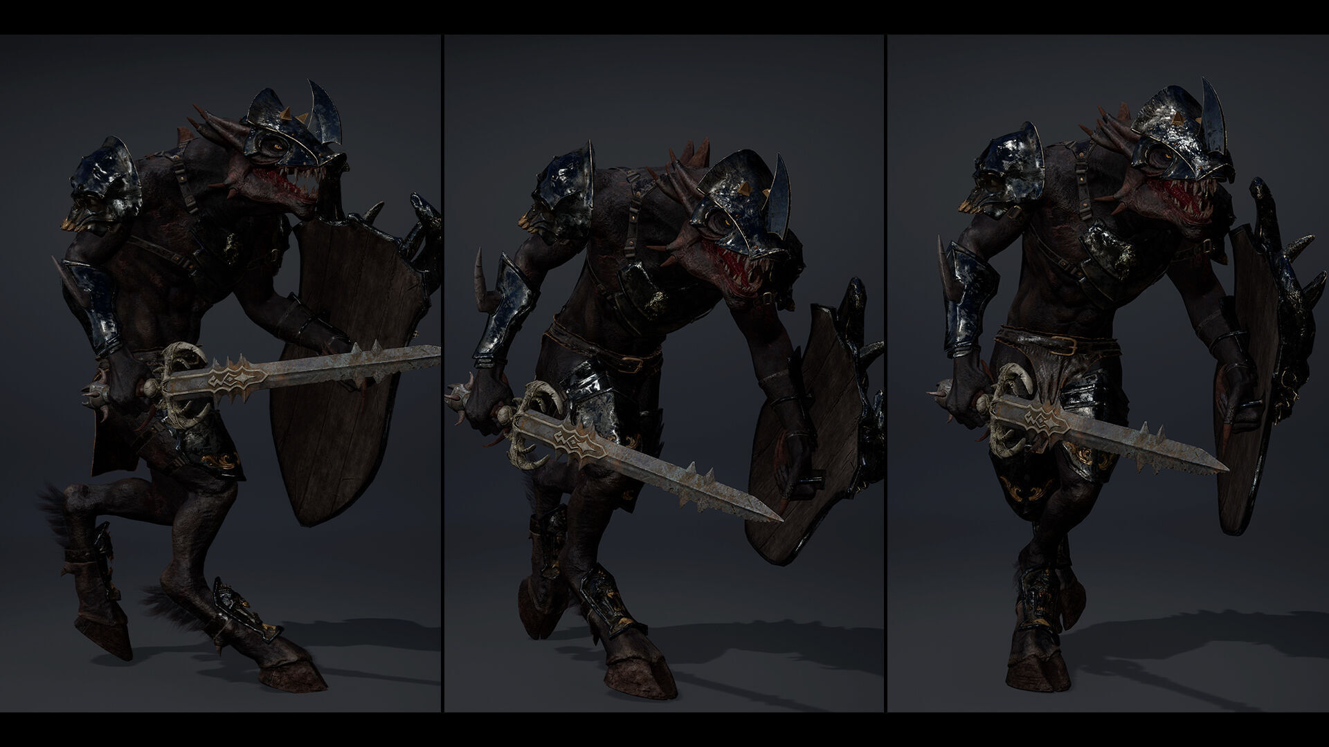 Mist Swordman Arm2 Brutal Low-poly 3D model_13