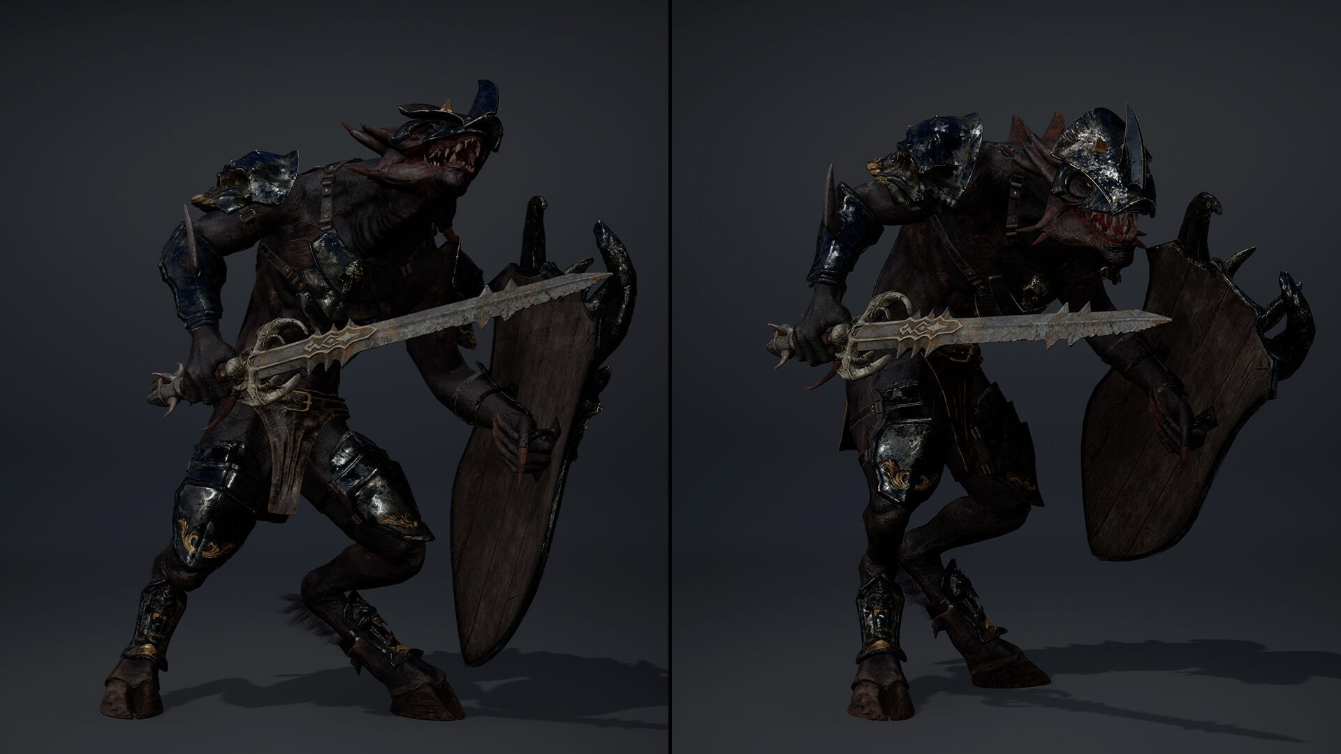 Mist Swordman Arm2 Brutal Low-poly 3D model_14