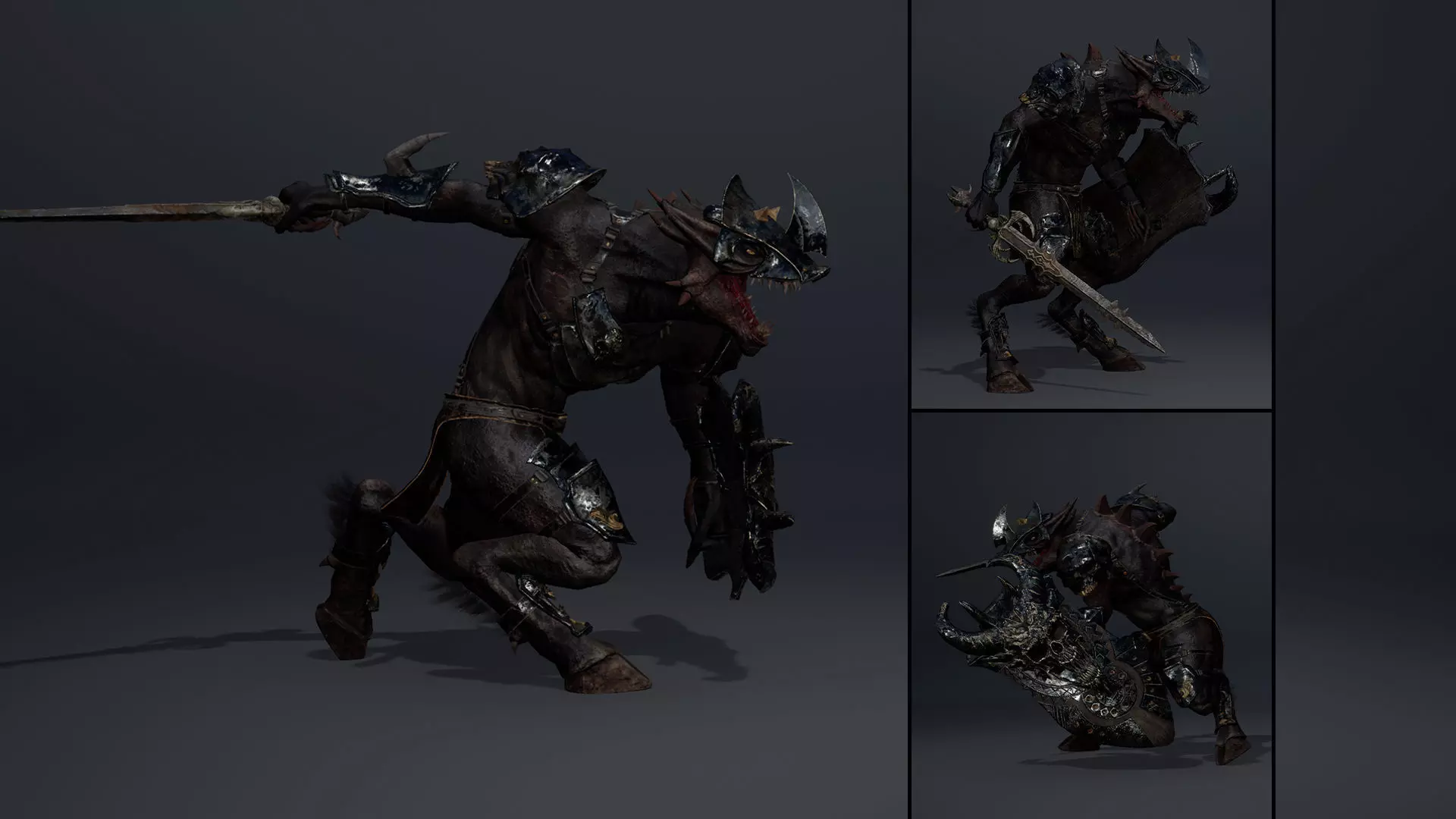 Mist Swordman Arm2 Brutal Low-poly 3D model_0