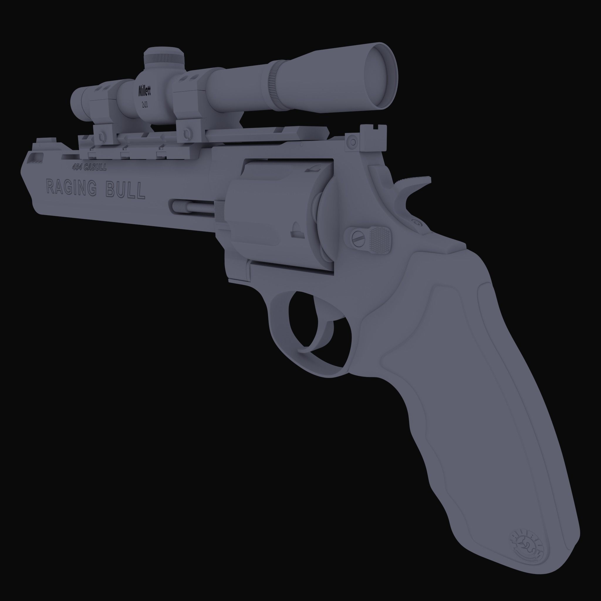 Taurus Raging Bull Free 3D model_2