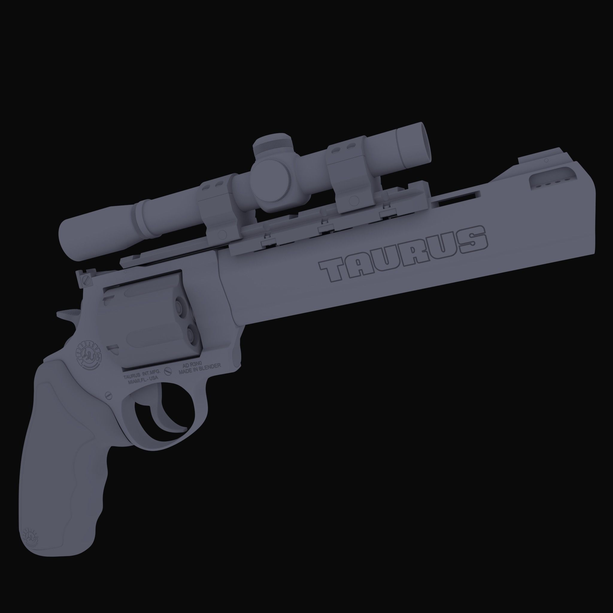 Taurus Raging Bull Free 3D model_1