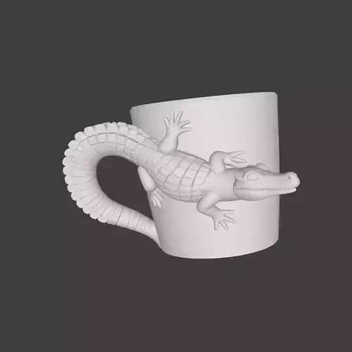 crocodile cup 3D print model