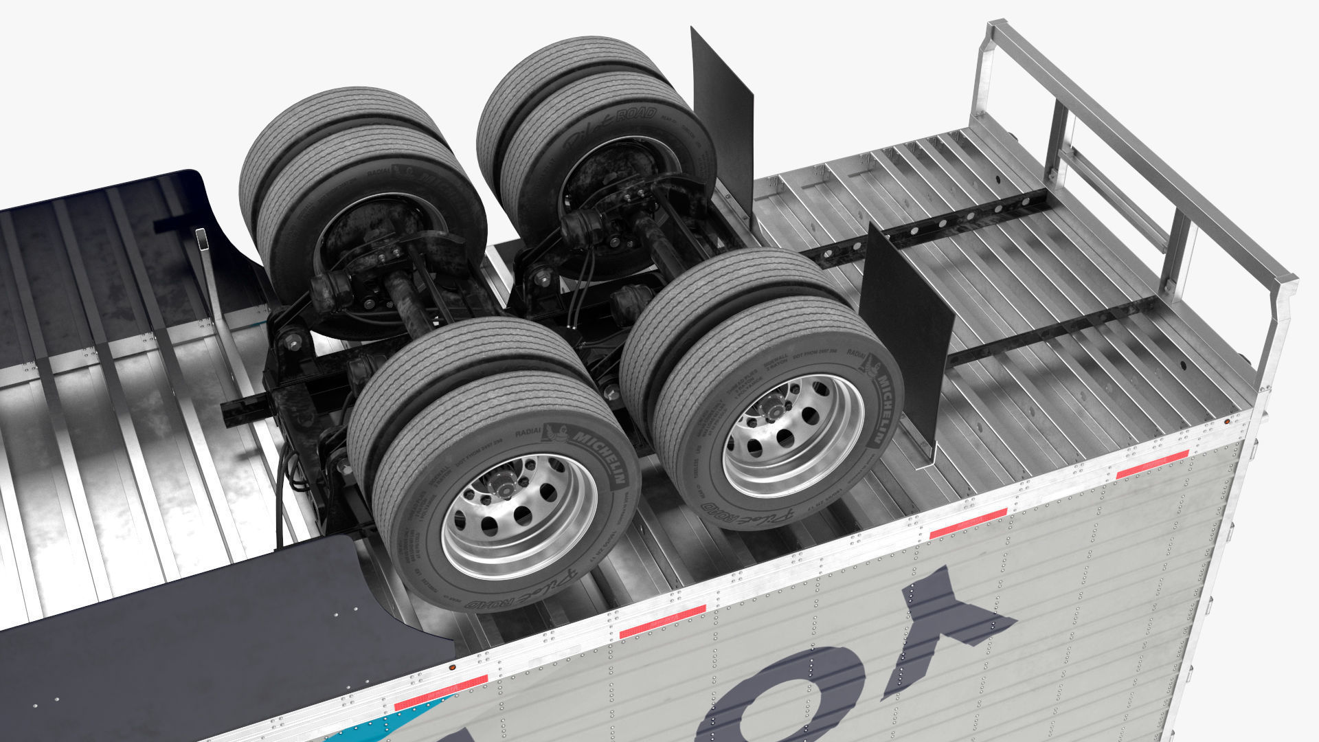 Volvo VNL 860 Truck with Reefer Trailer Your Brand Rigged 3D model_27