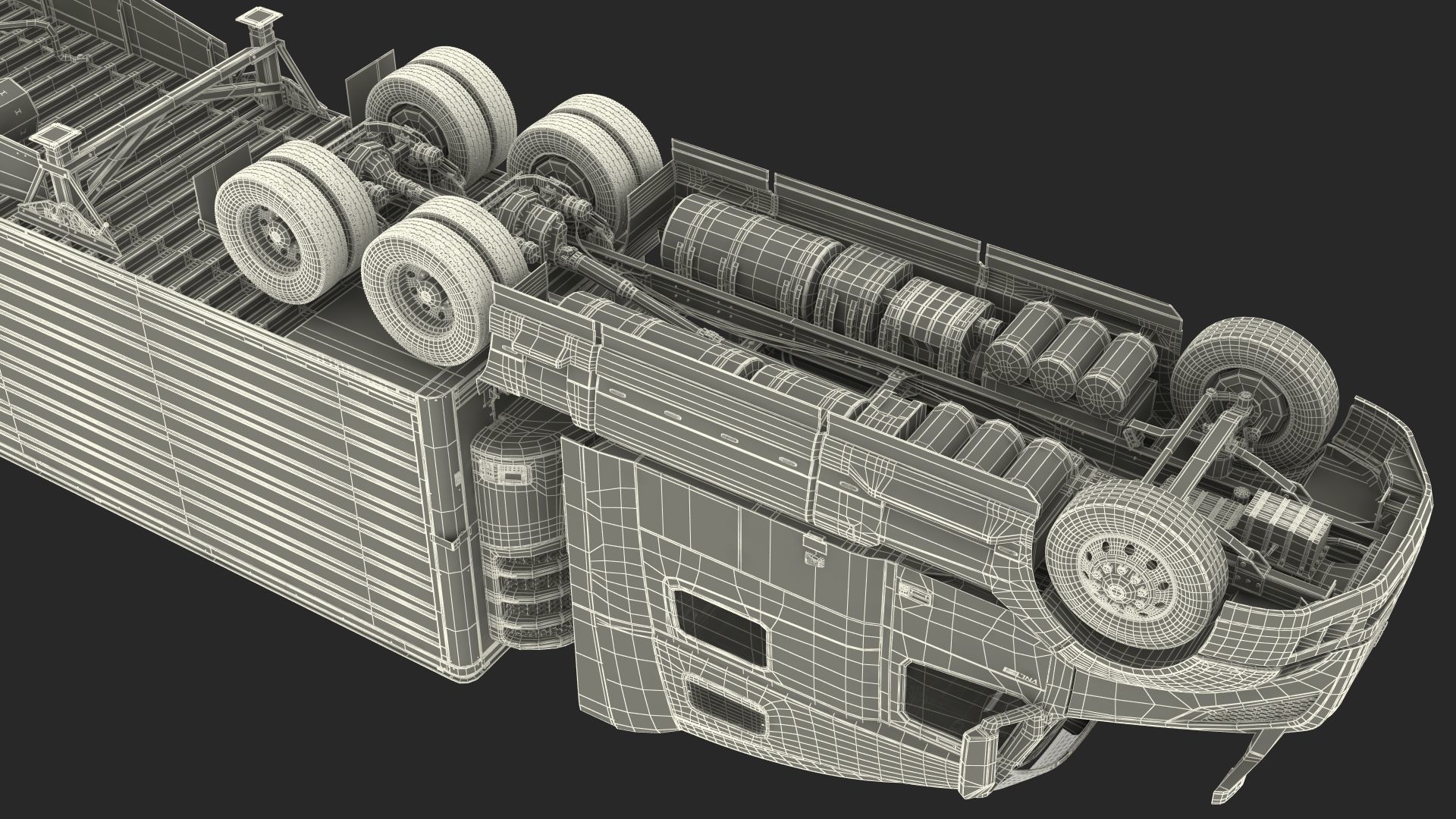 Volvo VNL 860 Truck with Reefer Trailer Your Brand Rigged 3D model_61