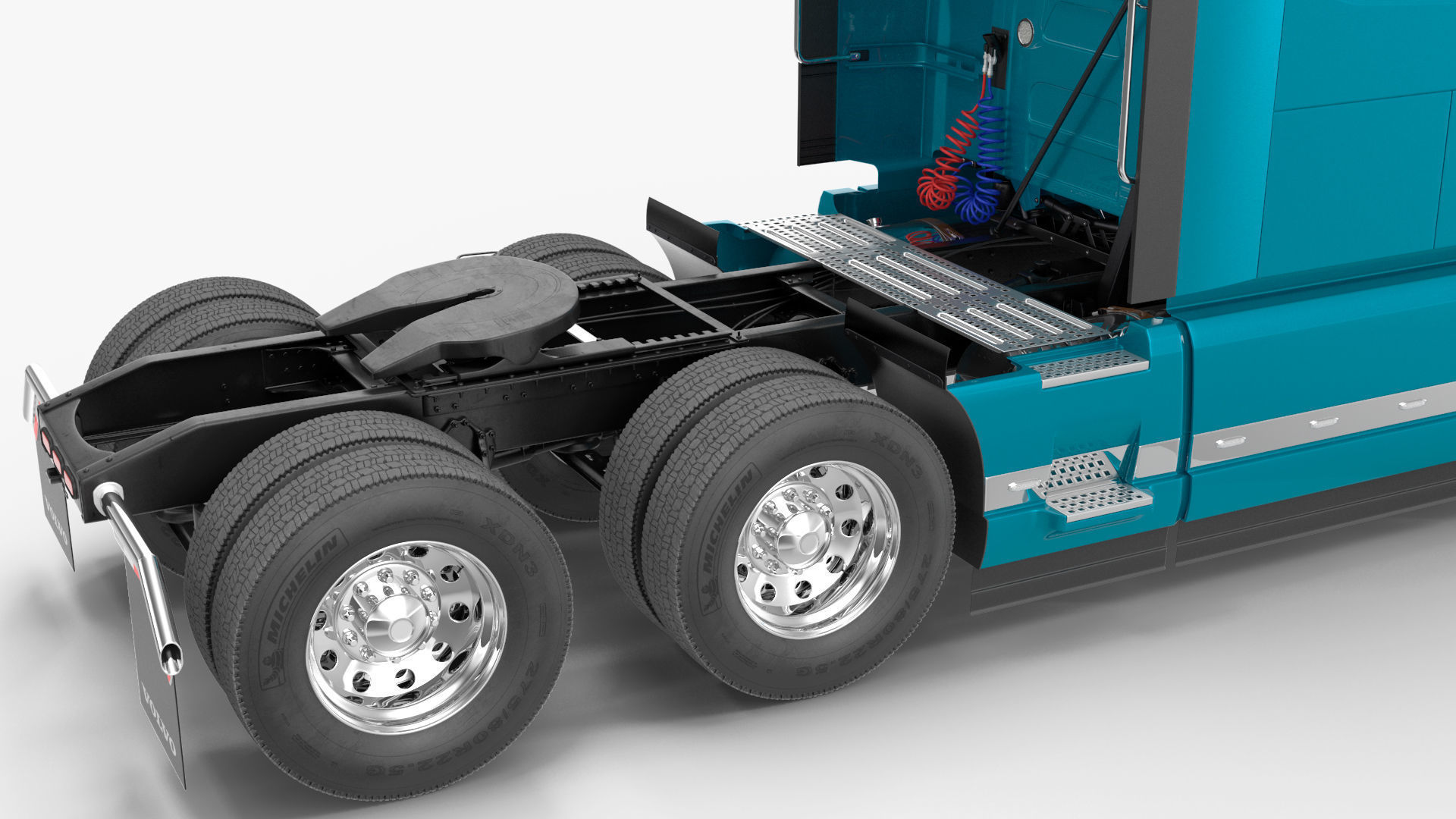 Volvo VNL 860 Truck with Reefer Trailer Your Brand Rigged 3D model_39