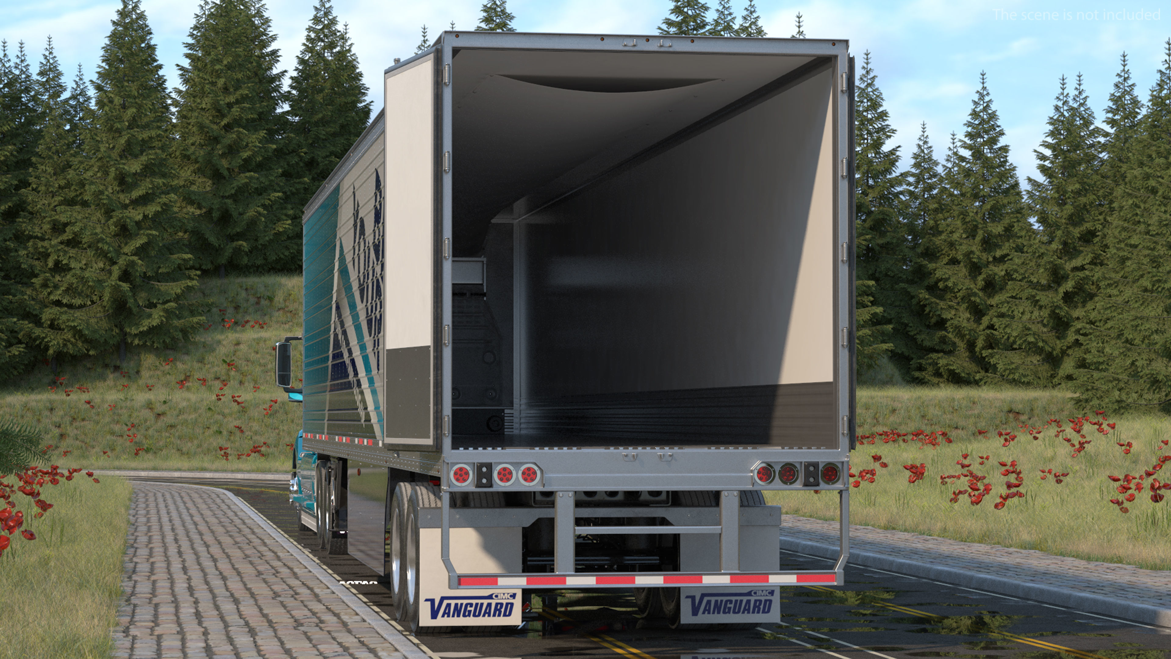Volvo VNL 860 Truck with Reefer Trailer Your Brand Rigged 3D model_5