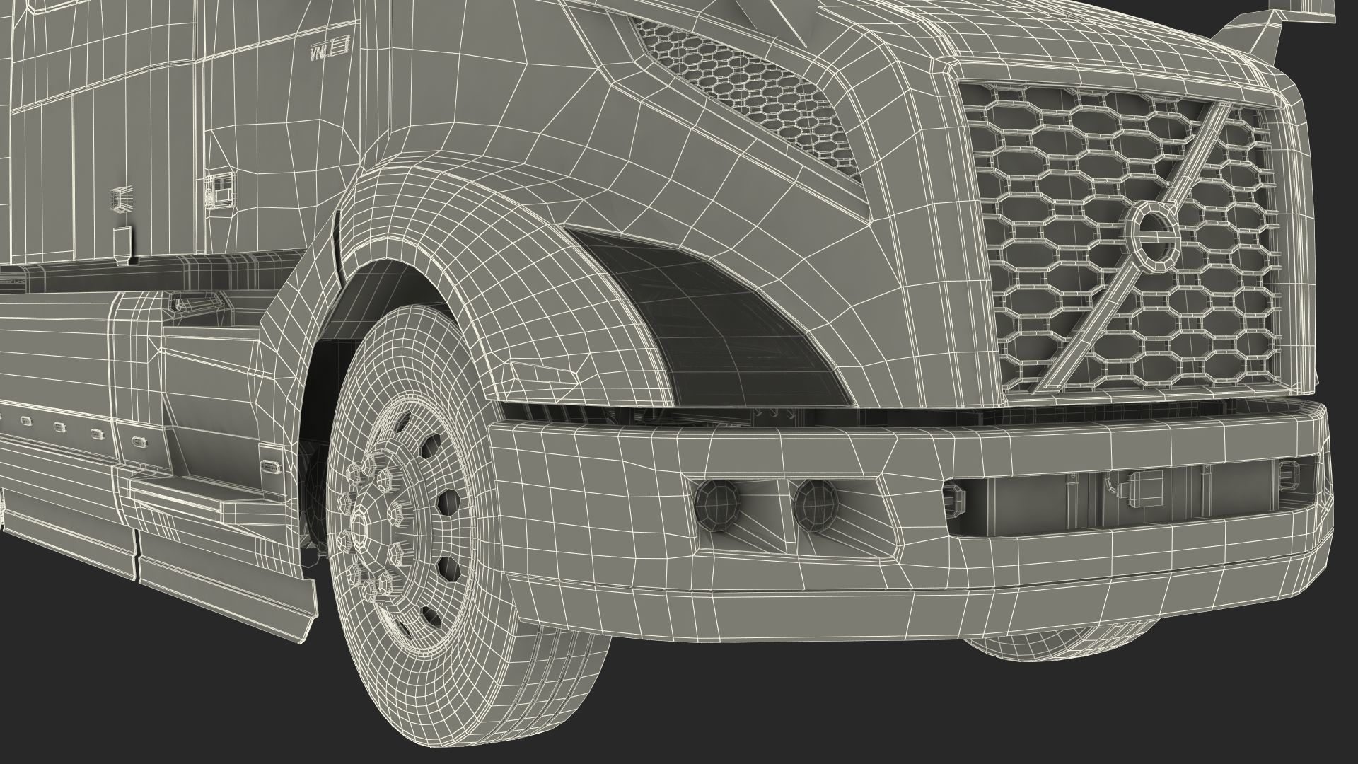 Volvo VNL 860 Truck with Reefer Trailer Your Brand Rigged 3D model_67