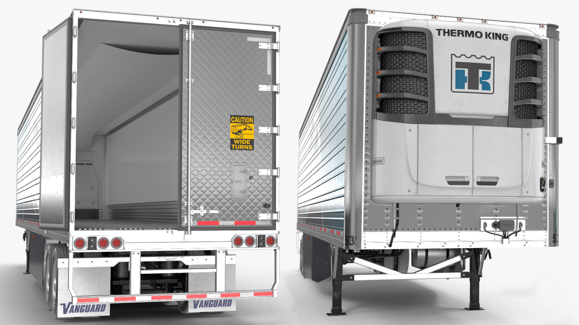 Volvo VNL 860 Truck with Reefer Trailer Your Brand Rigged 3D model_24