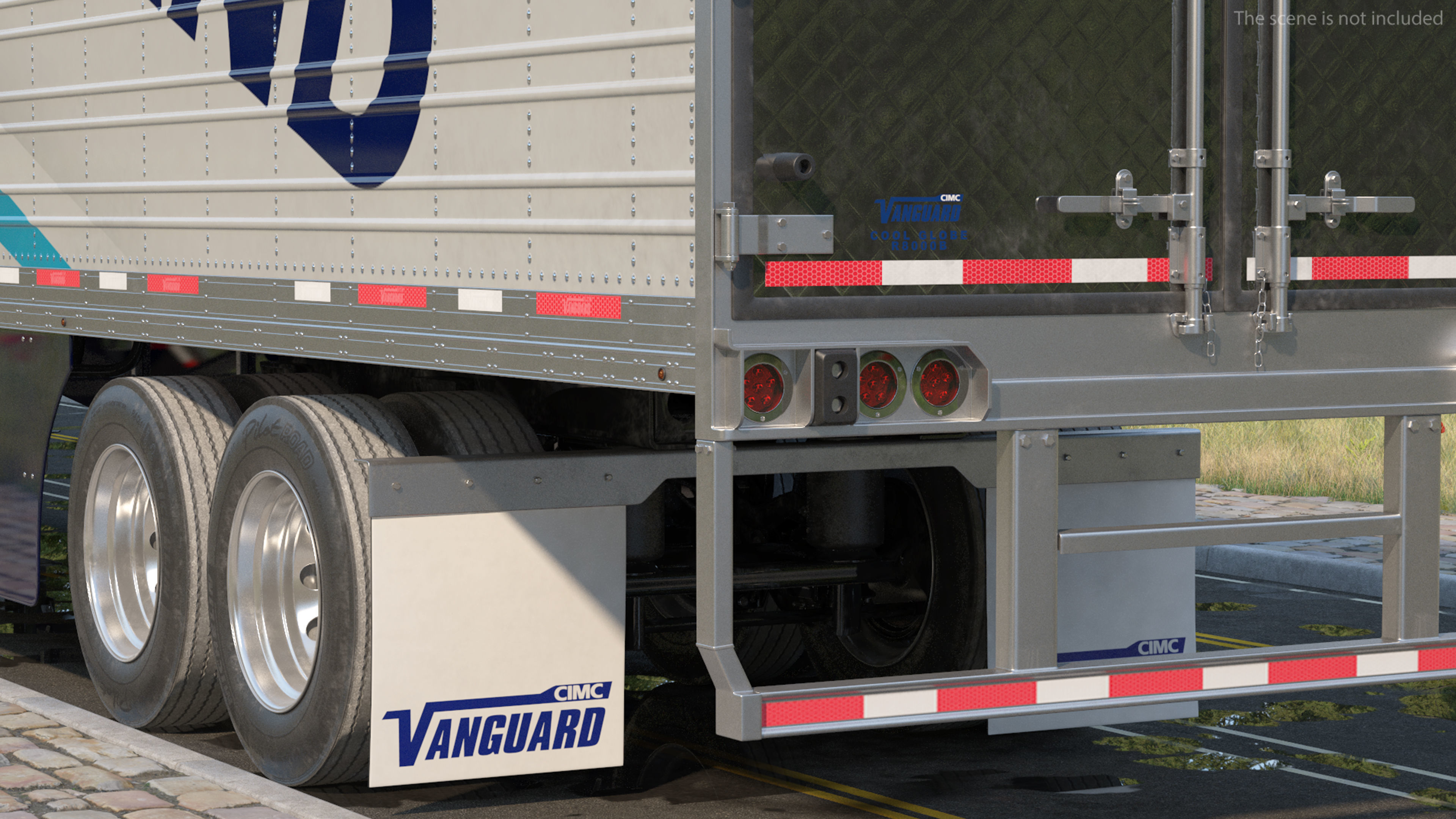 Volvo VNL 860 Truck with Reefer Trailer Your Brand Rigged 3D model_12