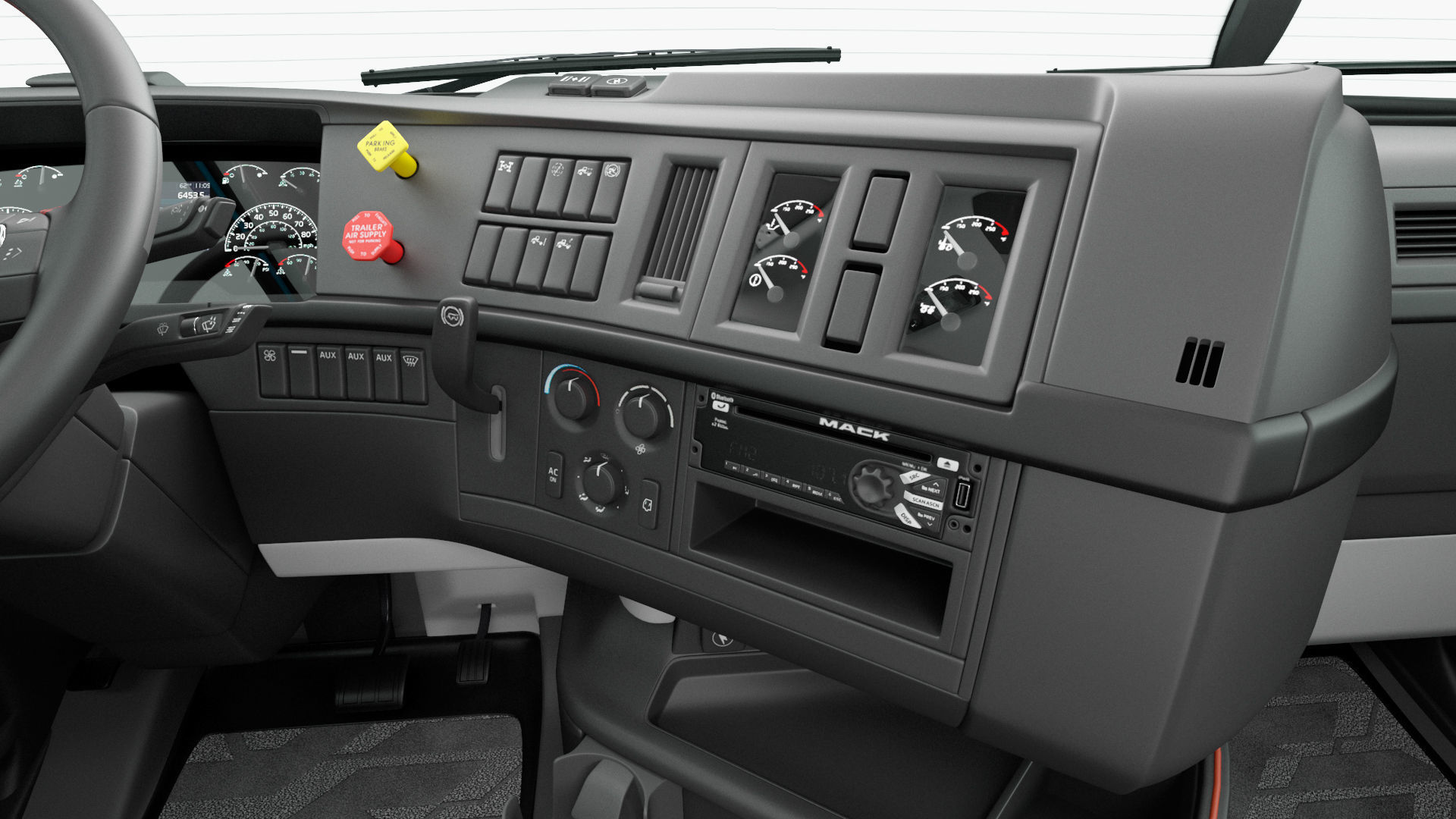 Volvo VNL 860 Truck with Reefer Trailer Your Brand Rigged 3D model_50