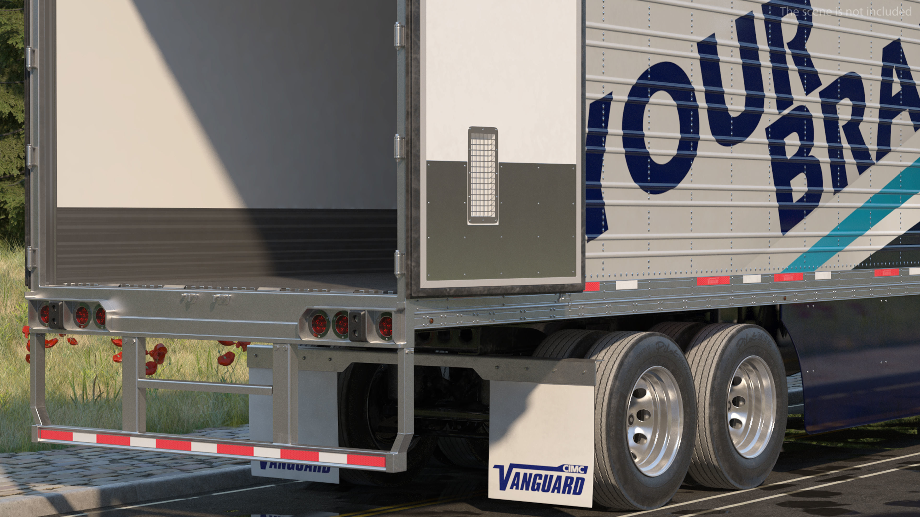 Volvo VNL 860 Truck with Reefer Trailer Your Brand Rigged 3D model_11