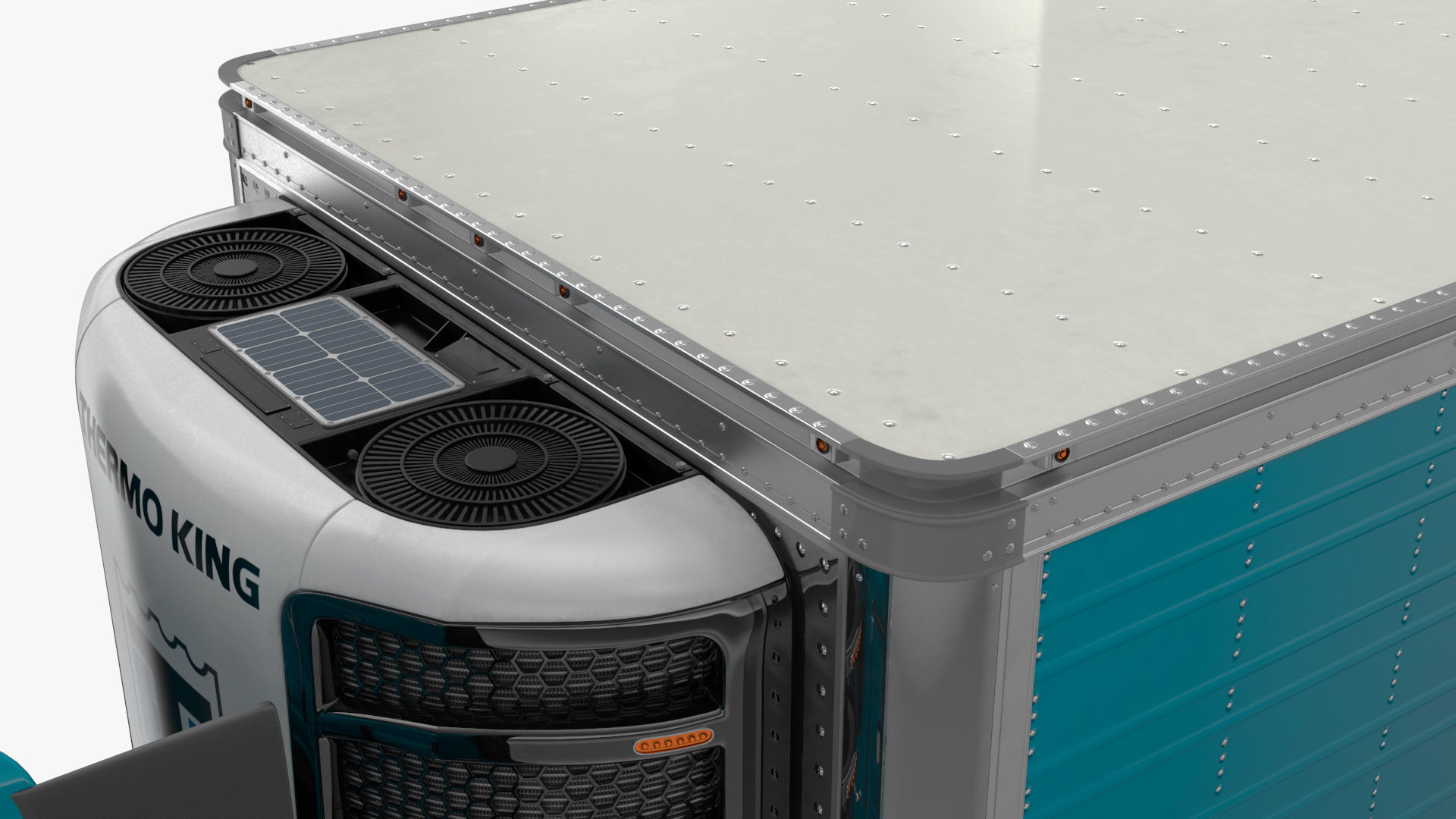 Volvo VNL 860 Truck with Reefer Trailer Your Brand Rigged 3D model_34