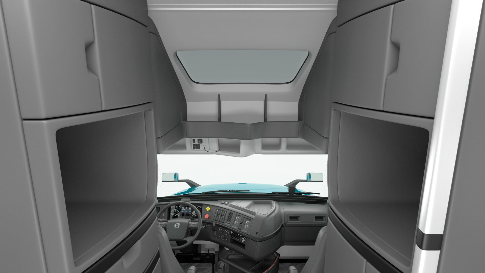 Volvo VNL 860 Truck with Reefer Trailer Your Brand Rigged 3D model_45