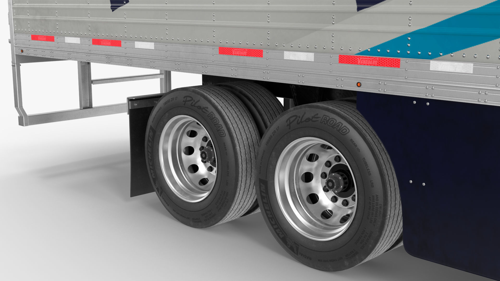 Volvo VNL 860 Truck with Reefer Trailer Your Brand Rigged 3D model_41