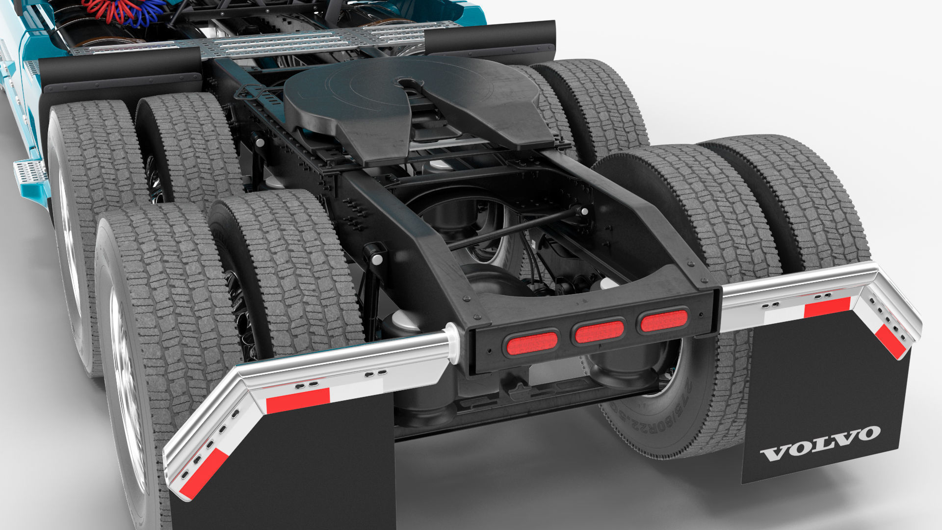 Volvo VNL 860 Truck with Reefer Trailer Your Brand Rigged 3D model_40