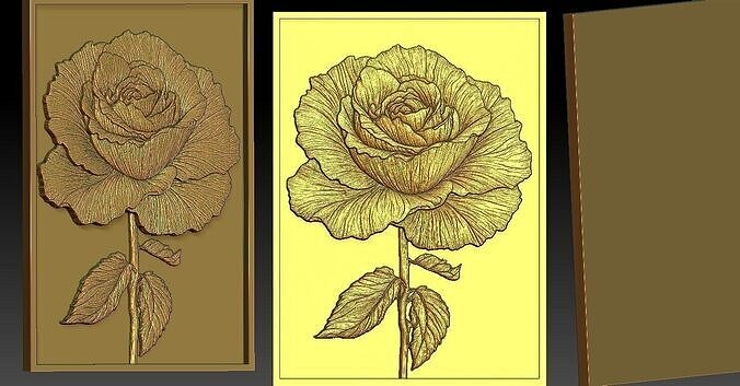18 Rose CNC Relief Model 3D print model