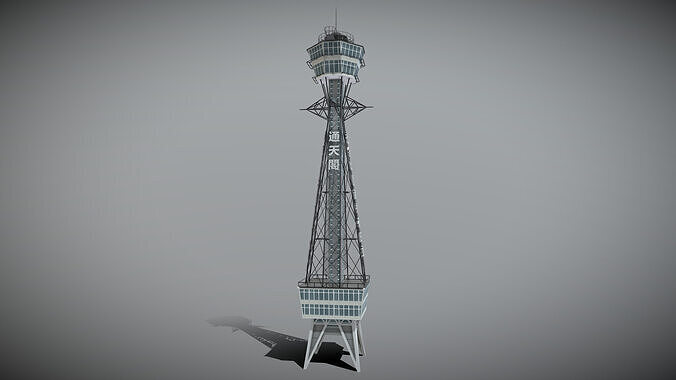 Tsutenkaku Tower Low-poly 3D model