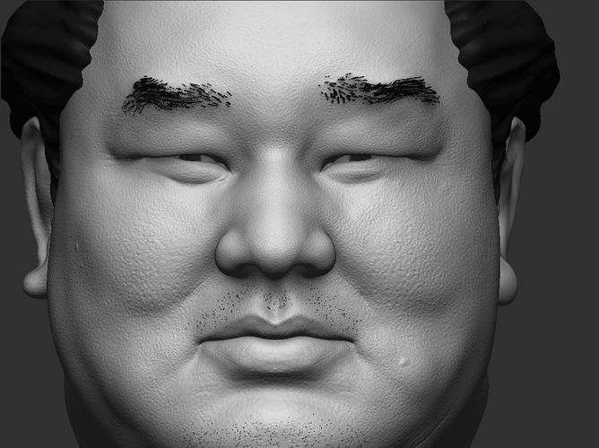 Asian Head Model - Mongolian Sumo Wrestler 3D model