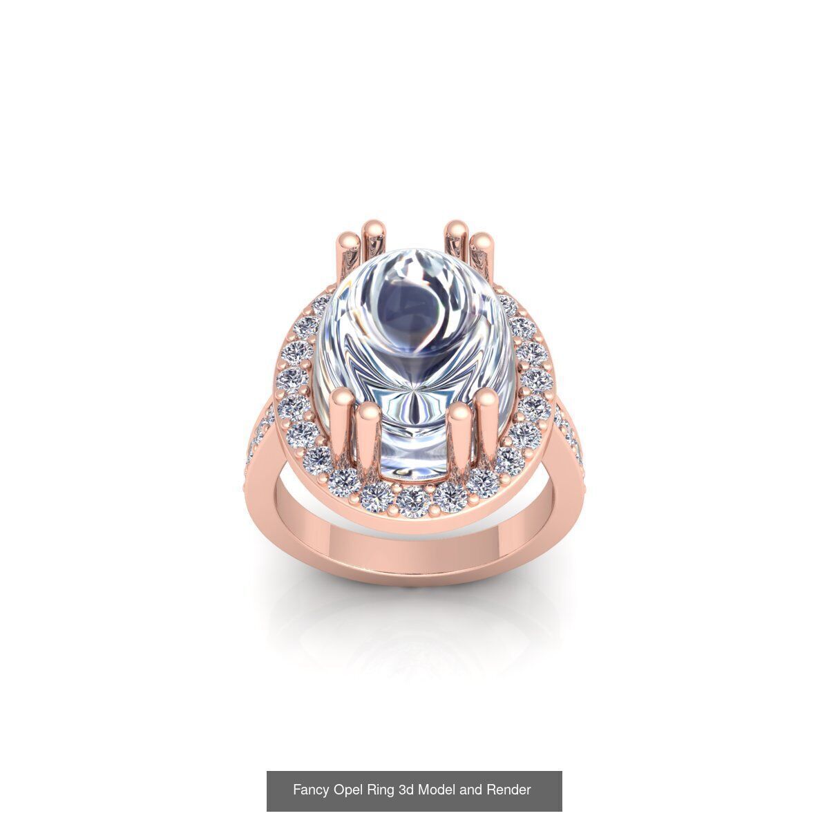 150 Fancy Engagement Ring Collection and Render  _156