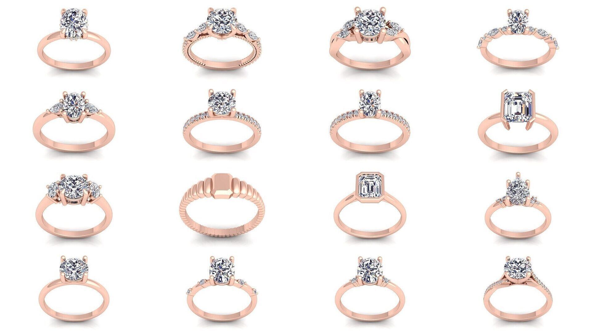 150 Fancy Engagement Ring Collection and Render  _2