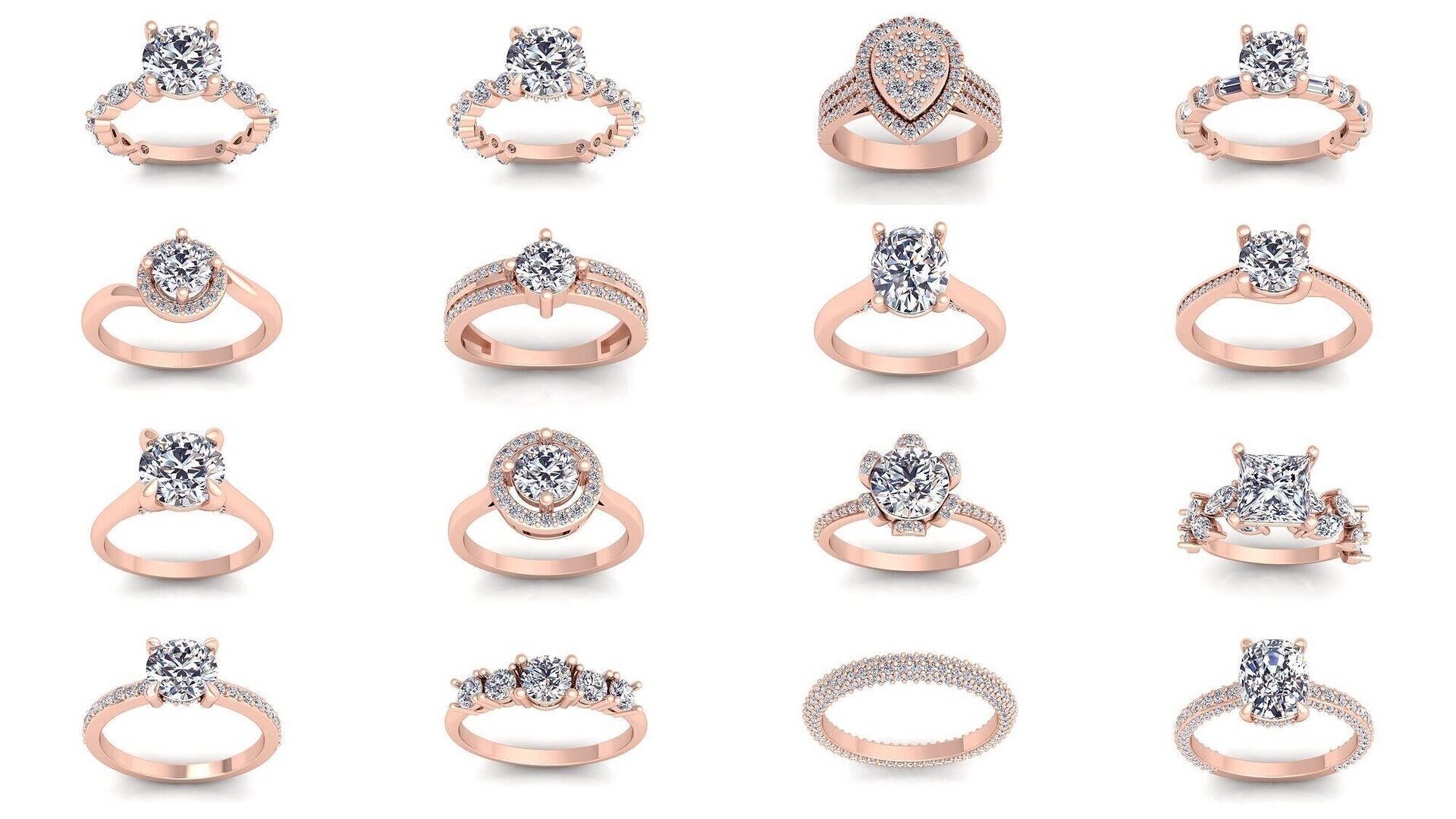 150 Fancy Engagement Ring Collection and Render  _8