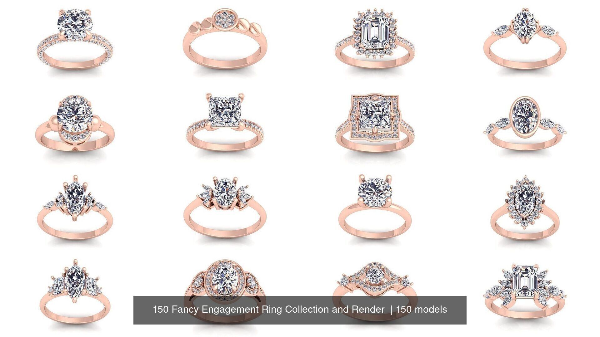 150 Fancy Engagement Ring Collection and Render  _11