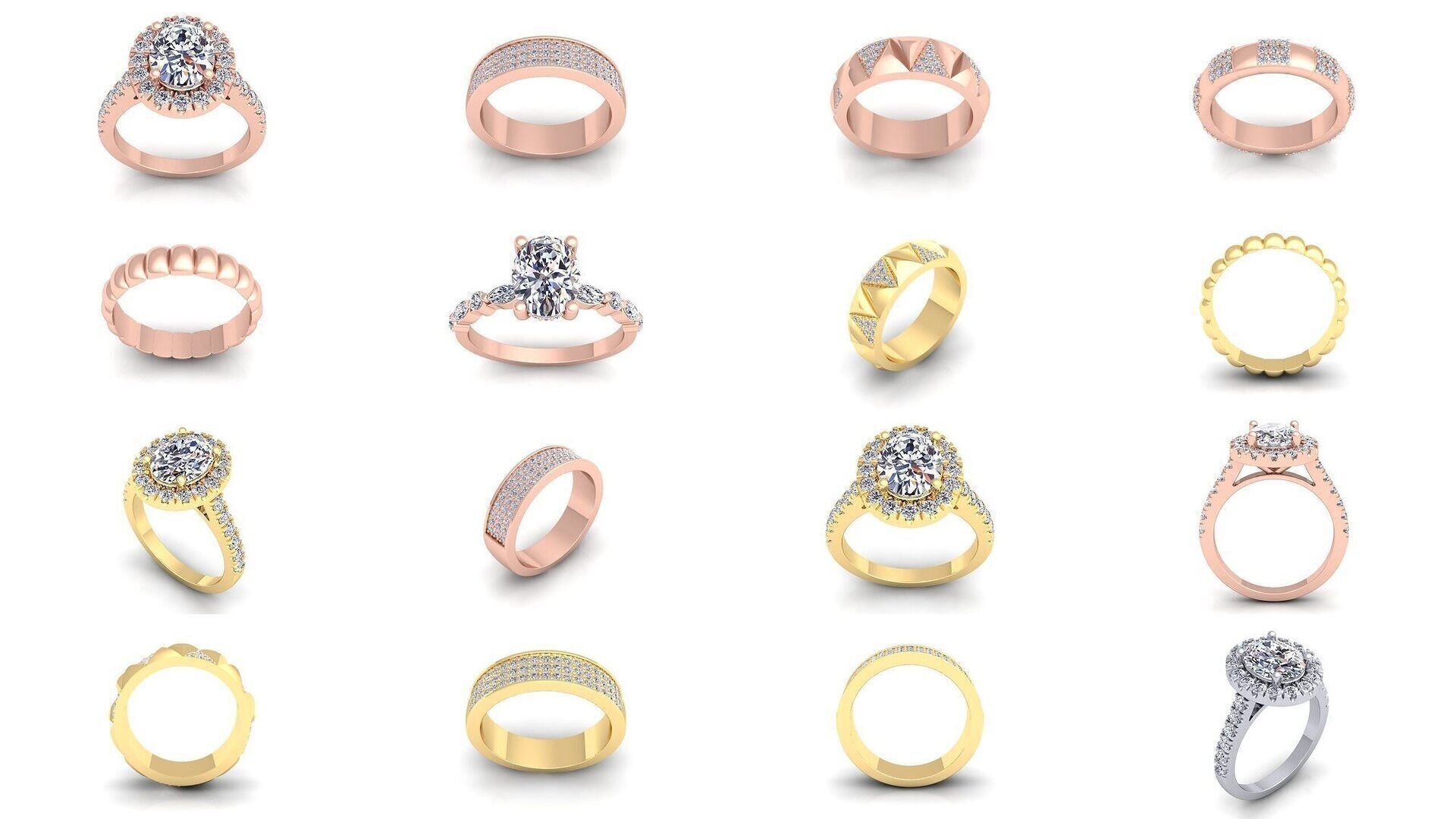 150 Fancy Engagement Ring Collection and Render  _17